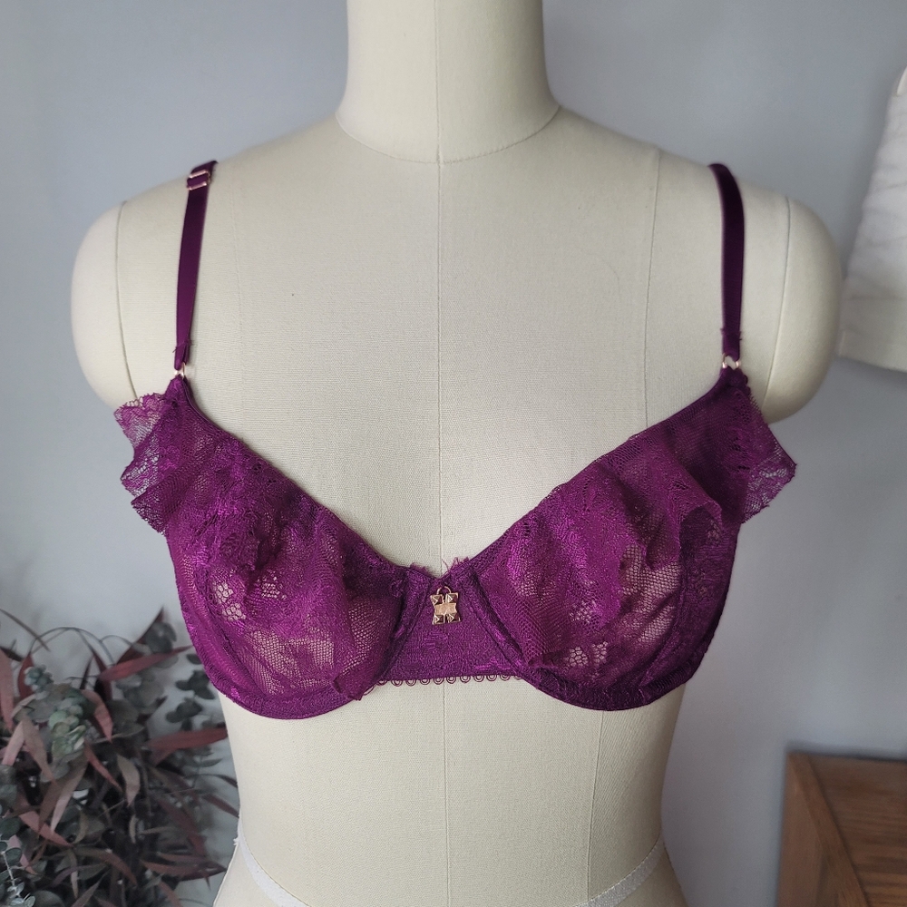 Savage X Fenty Lace Bra Purple Size 32D
